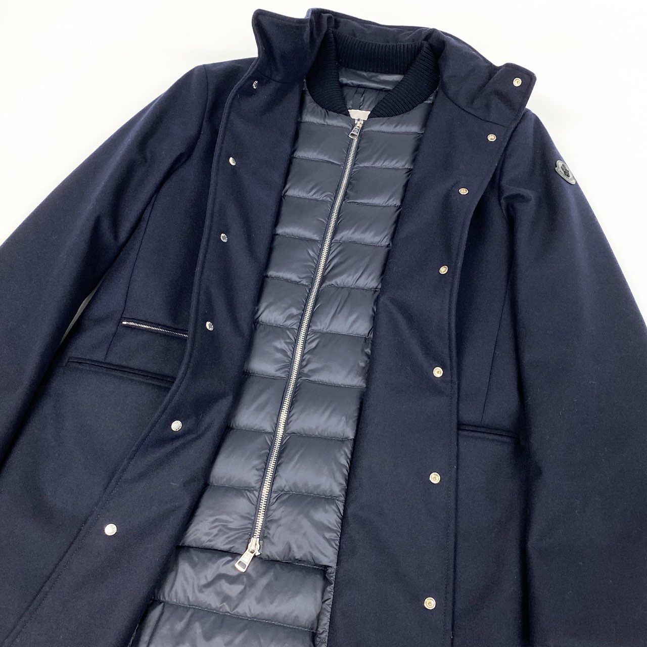 37d14 MONCLER モンクレール CALLAQUI GIUBBOTTO ウールダウンコート アウター H20911C00013 1サイズ ネイビー ウールナイロン100％ メンズ 男性用sn1