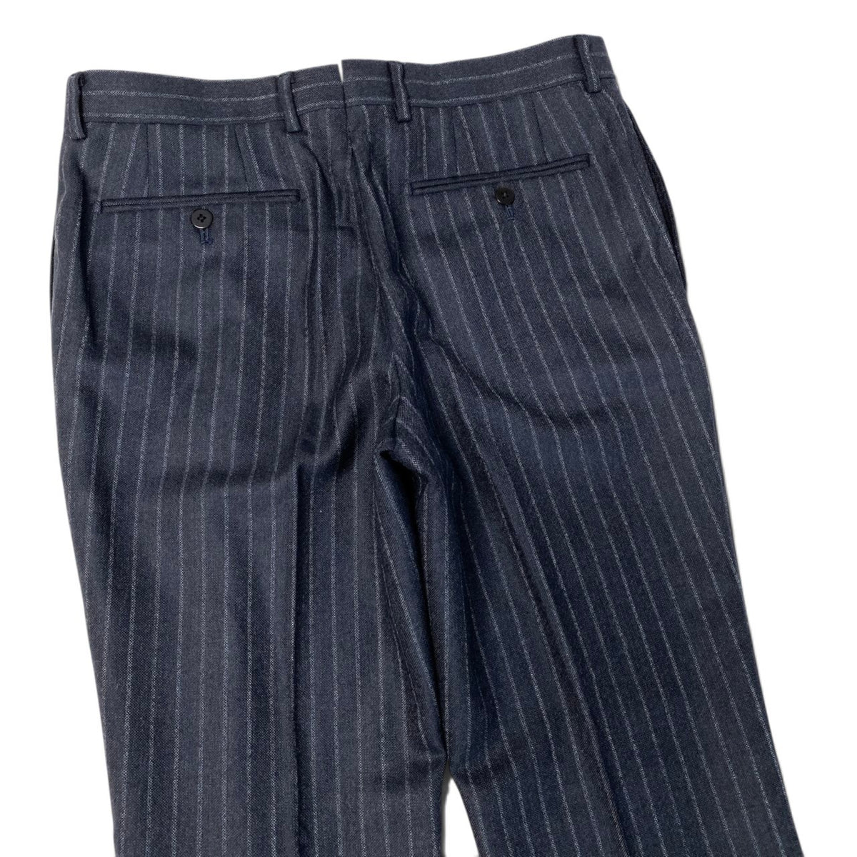 64j27 BEAMS F ビームスエフ セットアップ シングルスーツ ストライプ柄 3B 93 ネイビー メンズ 紳士服o07t