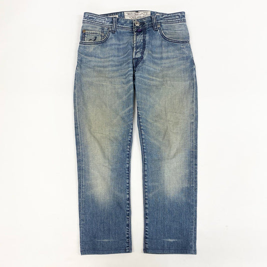 87a26 JACOB COHEN ヤコブコーエン デニムパンツ ジーンズ ボタンフライ イタリア製 31 ブルー メンズ 男性用o07t
