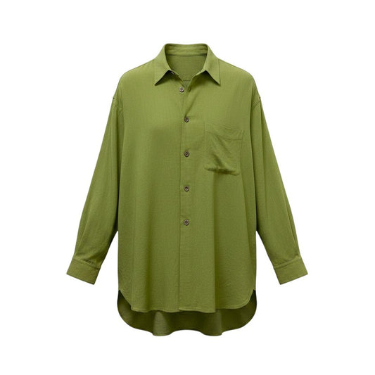 58g5 ISSEY MIYAKE PERMANENTE イッセイミヤケ ペルマネンテ ロングスリーブシャツ 日本製 Mサイズ グリーン メンズ 男性用u02t