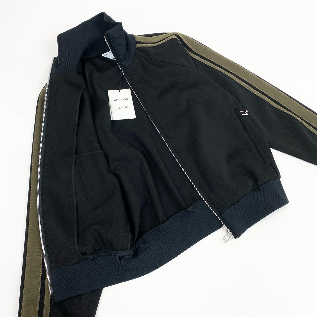 Aa19 【新品タグ付き】BOTTEGA VENETA ボッテガ ヴェネタ ジャージジャケット ブルゾン サイズS ブラック メンズk02i