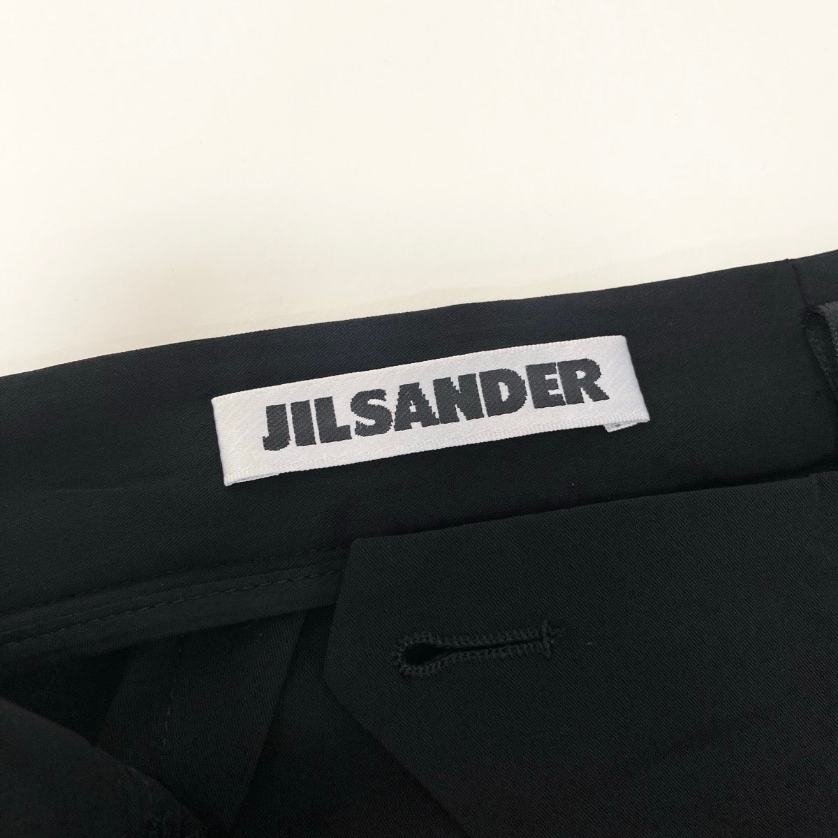 Eh1 JIL SANDER スラックスストレートパンツ イタリア製 36サイズ ブラック レディース 女性用ta2