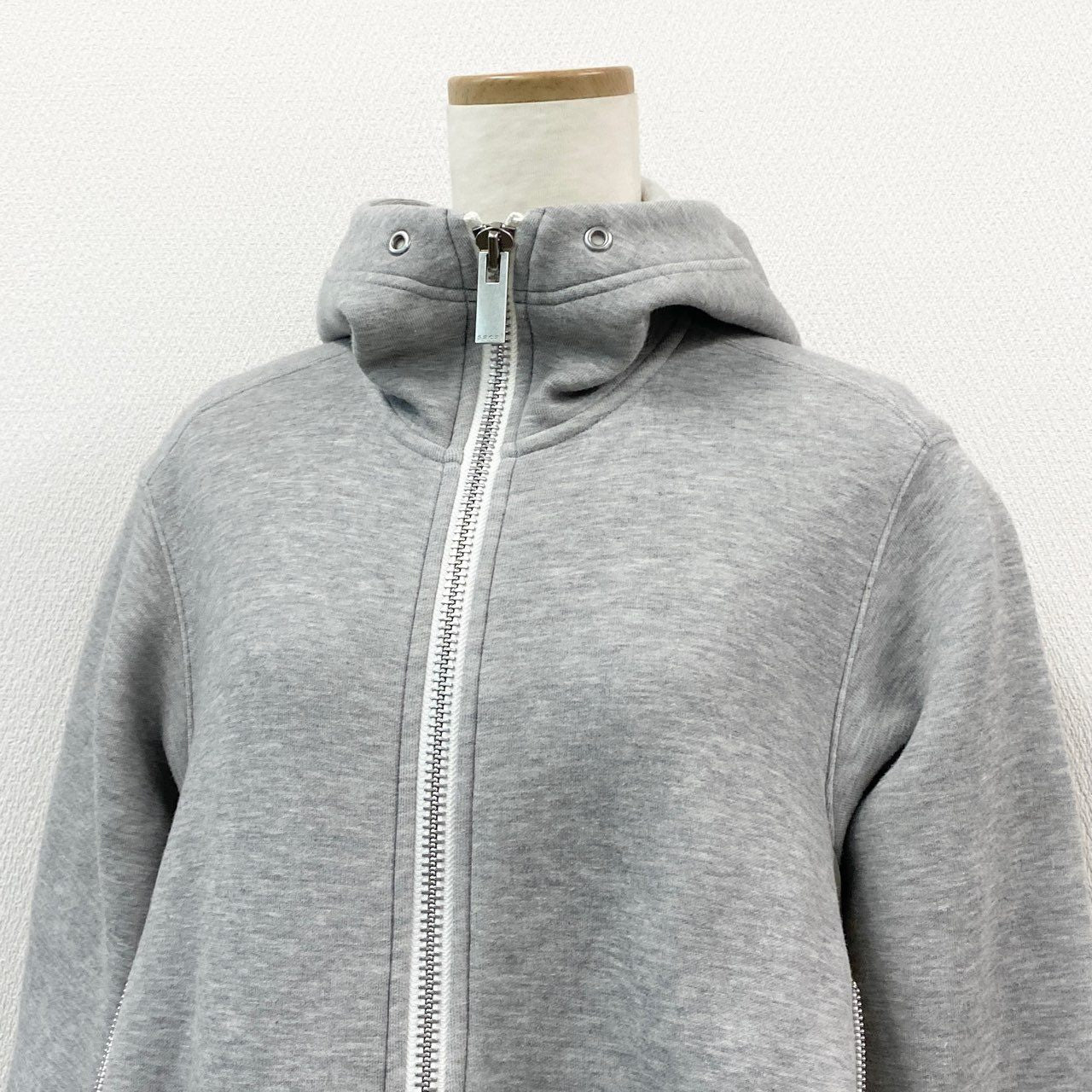 56l18 sacai サカイ Sponge Sweat × MA-1 Zip Up Hoodie ドッキングパーカー SCW-070 3 グレー AD2022 再構築 日本製