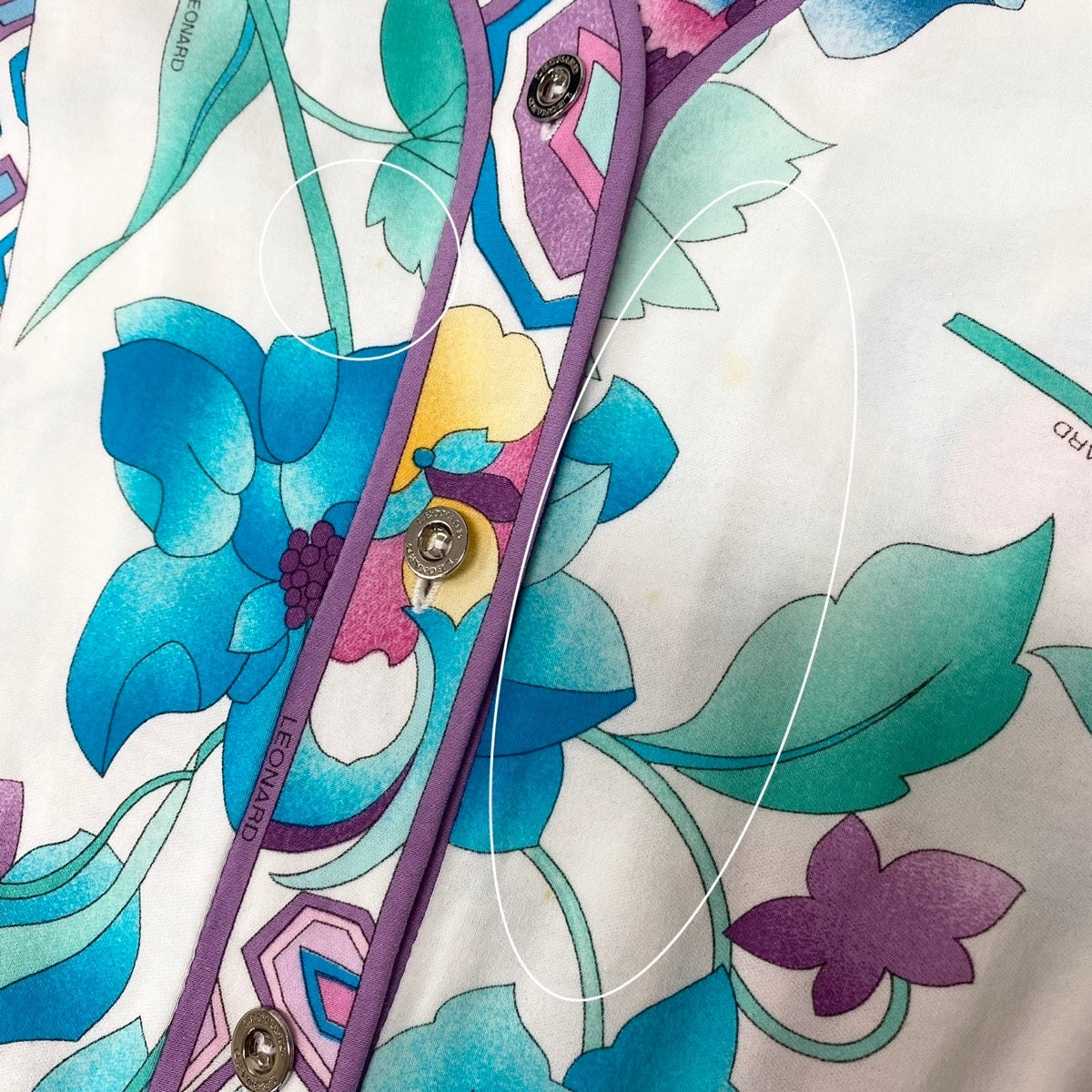 34g17 LEONARD FASHION レオナール ロング ベストジレ ワンピース 美しい花柄プリント サイズ42 マルチカラー コットン100％ レディースu02t