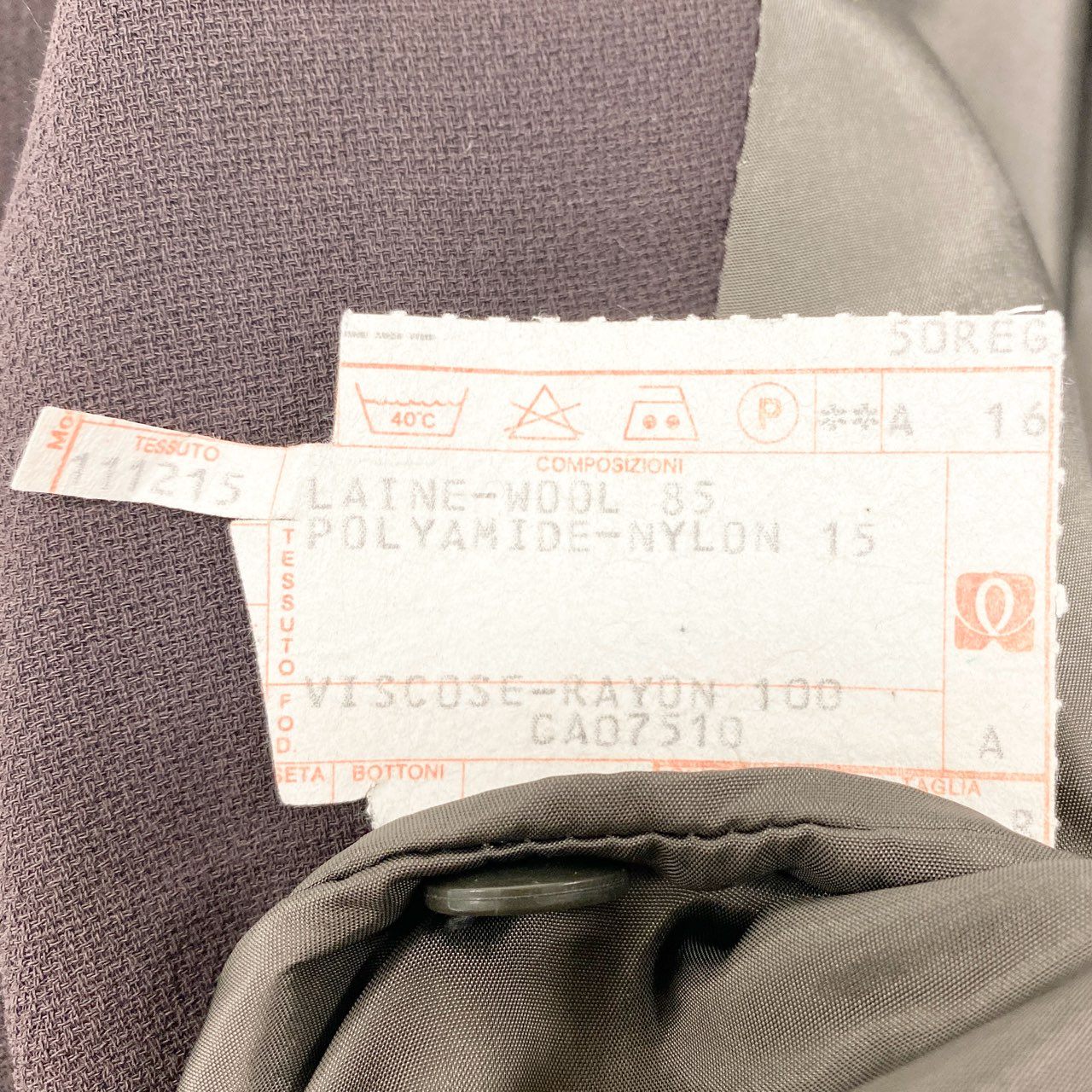 6k1 GIORGIO ARMANI LE COLLEZIONI ジョルジオアルマーニ イタリア製 テーラードジャケット ダブルブレスト ウールブレンド フォーマル メンズ 紳士服 40 ブラウンo07t