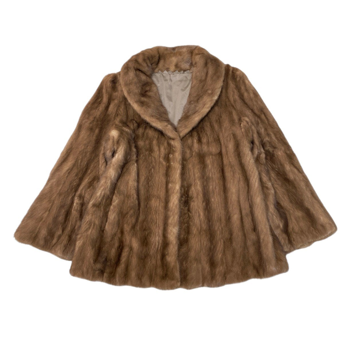 53i24 SOLMAR パステルミンク ファーコート サイズF 茶系 本毛皮 Pastel Mink Fur Coat リアルファー ナチュラルミンクt18r