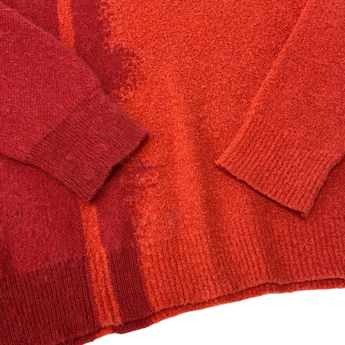 71g2 SHINYA KOZUKA シンヤコヅカ 21aw アルパカブレンド ニットセーター 2102SK59 サイズL/XL レッド オレンジ メンズu02t