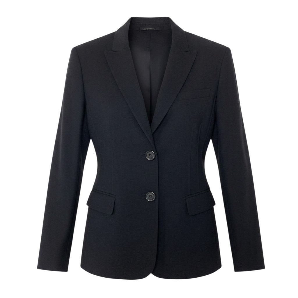 93h3 ARMANI COLLEZIONI アルマーニコレツィオーネ テーラードジャケット 伸縮ストレッチ フォーマル サイズ44 ブラック レディース 女性用o07t