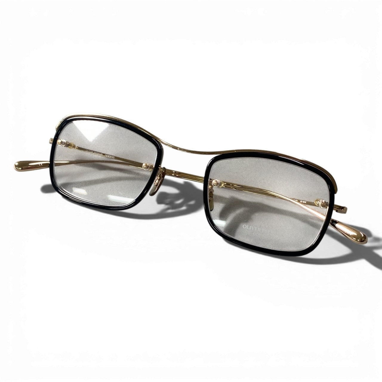 c17 OLIVER PEOPLES オリバーピープルズ Quigly 鯖江製 メガネ アイウェア ブラック/ゴールドk02i