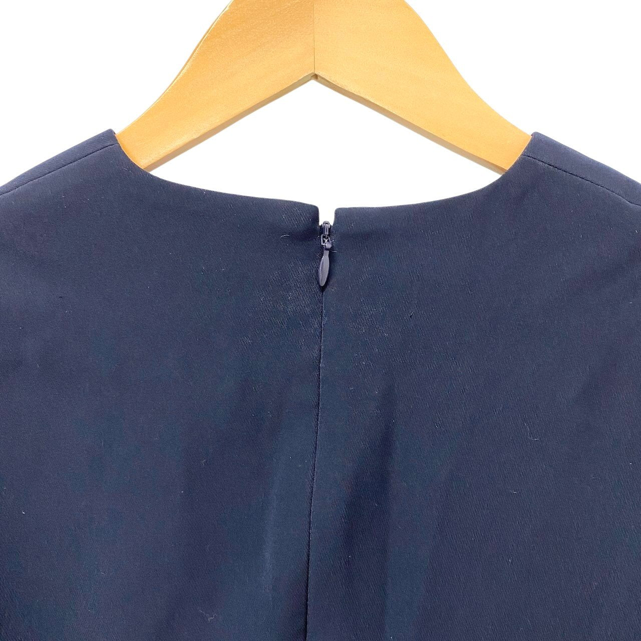 86c31 BORDERS at BALCONY ボーダーズアットバルコニー 23aw TWILL PEPLUM TOP 七分袖 チュニックカットソー ブラウス レディース 女性服 BD2321I-3N-50 サイズ38 ネイビーu02t