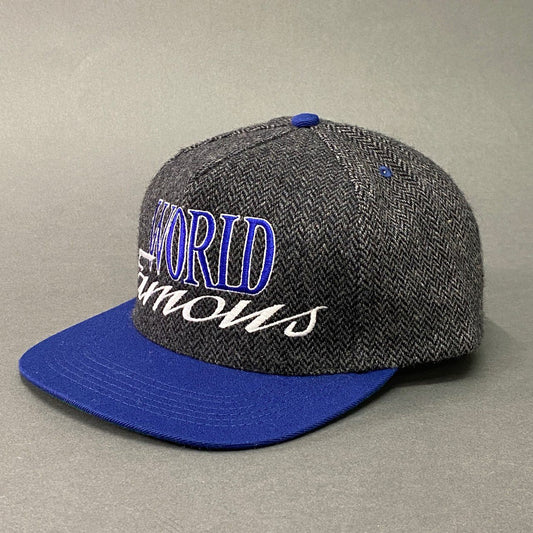 l20 2 Supreme シュプリーム 初期 World Famous 5Panel Cap パネルキャップ ブルー Vintage ビンテージ ヘリンボーン NY スナップバック