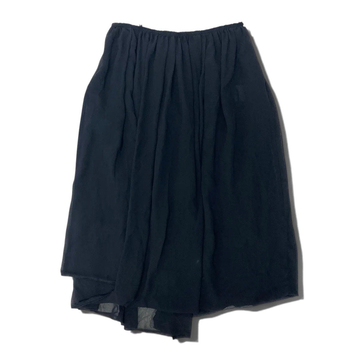 Ah1 COMME des GARCONS GIRL AD2014 シフォンスカート 変形スカート 日本製 XSサイズ ブラック ポリエステル100％ レディース 女性用ta2