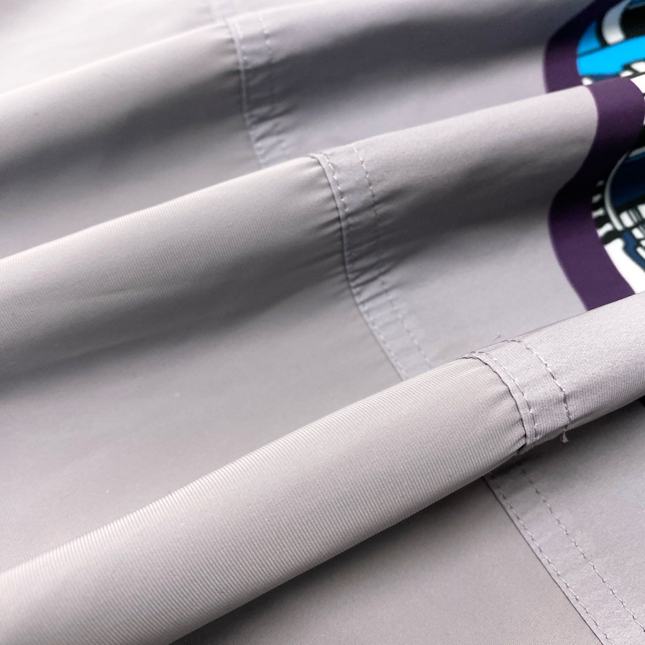 33c10【美品】 TOKUKO 1er VOL トクコプルミエヴォル 7分袖 ワンピース オーバーサイズ 身幅ゆったり エッフェル塔プリント ストレッチ レディース 女性服 サイズ9 パープルu02t