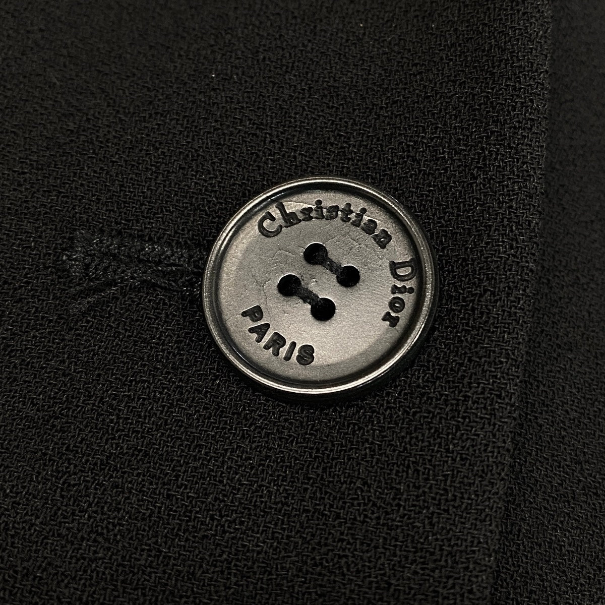52f10 Christian Dior BOUTIQUE クリスチャンディオール ブティック 2008年 ガリアーノ期 セットアップ スカートスーツ フォーマル テーラードジャケット サイズ42 ブラック ウール シルク レディース 女性服u02t
