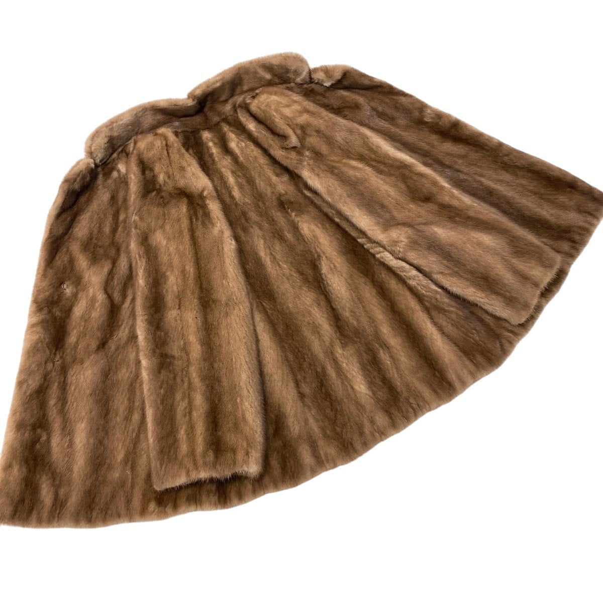 93h9 パステルミンク ファーコート サイズ13 茶系 本毛皮 Pastel Mink Fur Coat Brownt18r