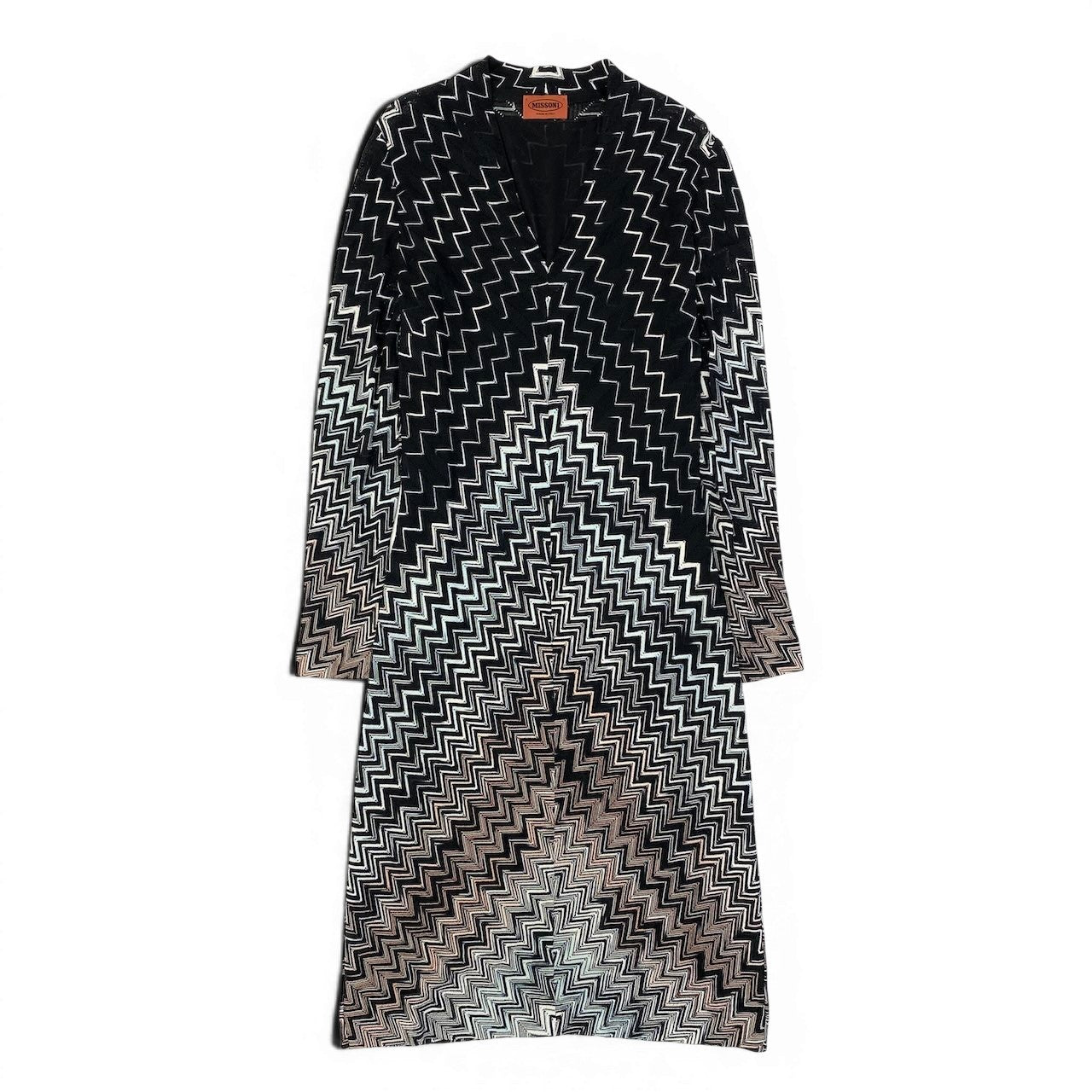 Ee8 MISSONI ミッソーニ シルクライナー ニットワンピース サイズ42 ブラック レディース ニットワンピk02i