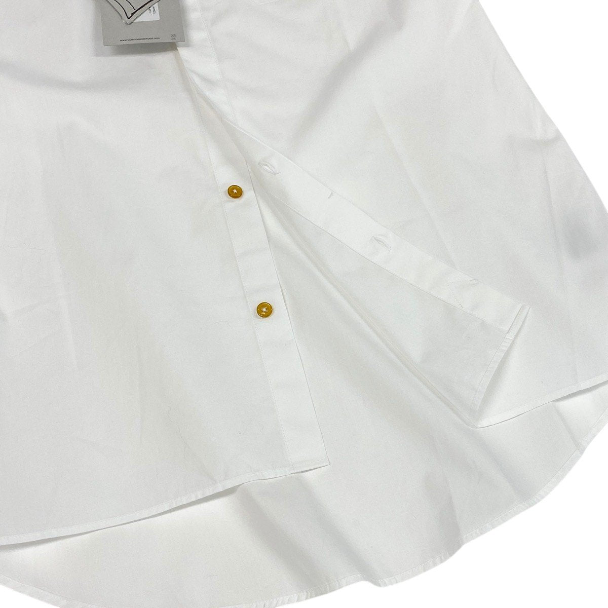 Ie28 【未使用タグ付】 Vivienne Westwood ヴィヴィアンウエストウッド 26ss 現行 CLASSIC 半袖シャツ 24010004 W009Q サイズ54 ホワイト コットン100％ メンズ 紳士服u02t