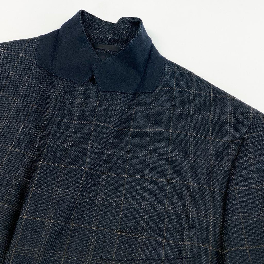 62l24 BURBERRY バーバリー テーラードジャケット シングルジャケット スーツジャケット チェック柄 コットン100％ メンズo07t