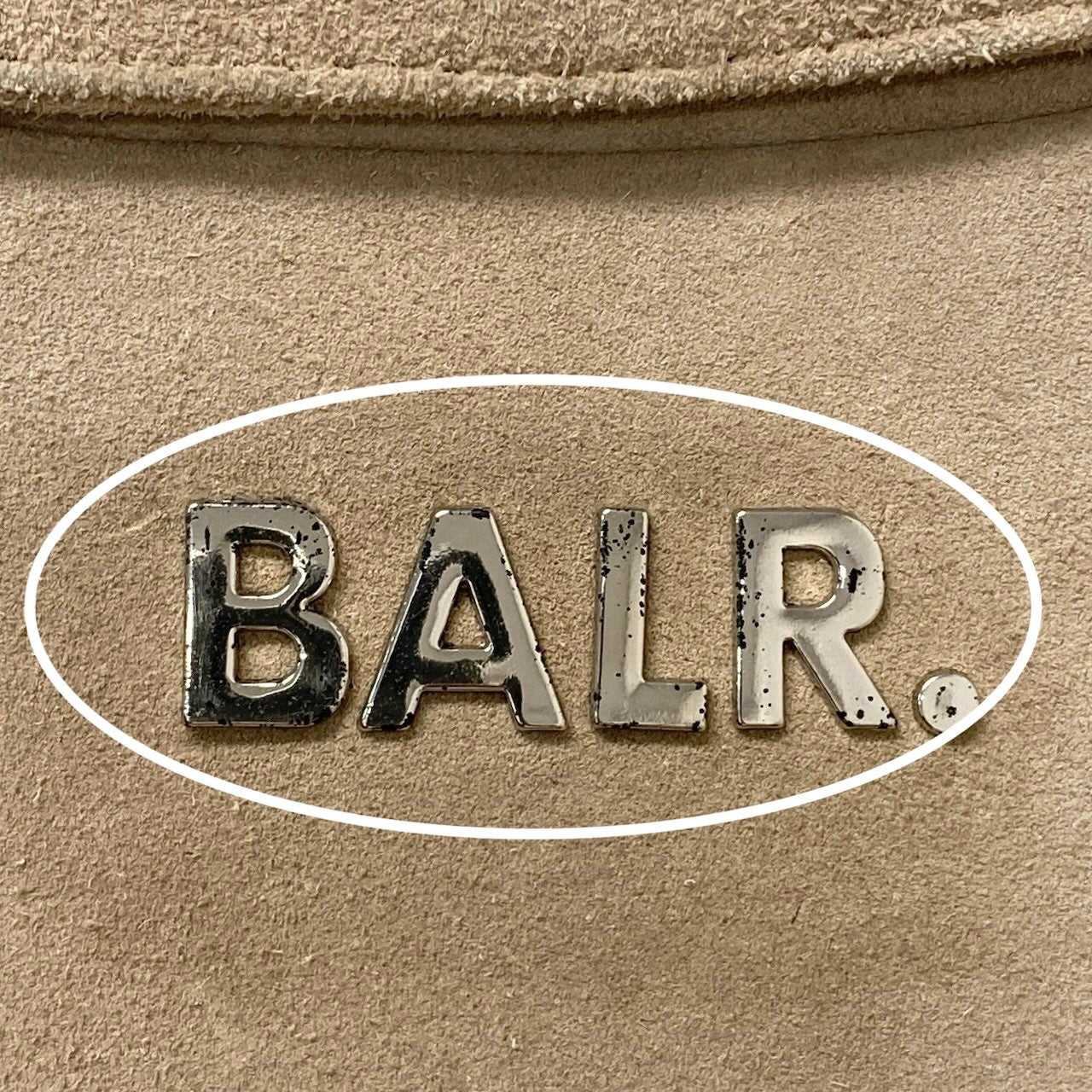 58g7 【未使用タグ付】 BALR. ボーラー スエードレザー トラッカージャケット レザージャケット サイズL オートミール メンズ 紳士服o07t