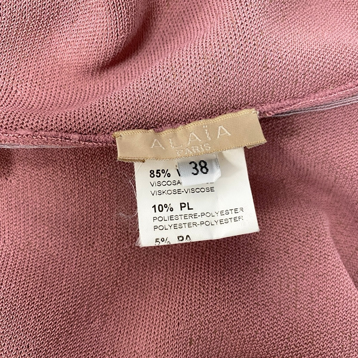 1j20 ALAIA アライア ノースリーブワンピース フレアドレスワンピース スクエアネック イタリア製 38サイズ ピンク レディース 女性用u02t
