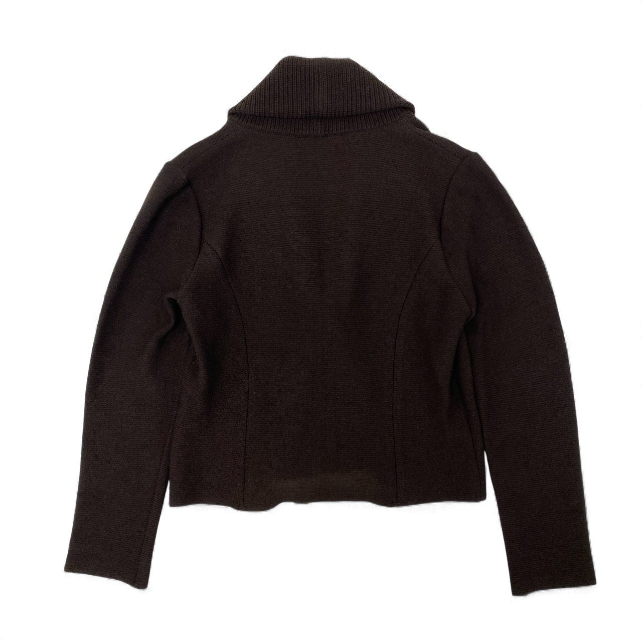 23L8 《美品》 MACKINTOSH LONDON マッキントッシュ ダブルブレスト ニットジャケット カーディガン 羽織り 40 ブラウン レディース 女性用u02t