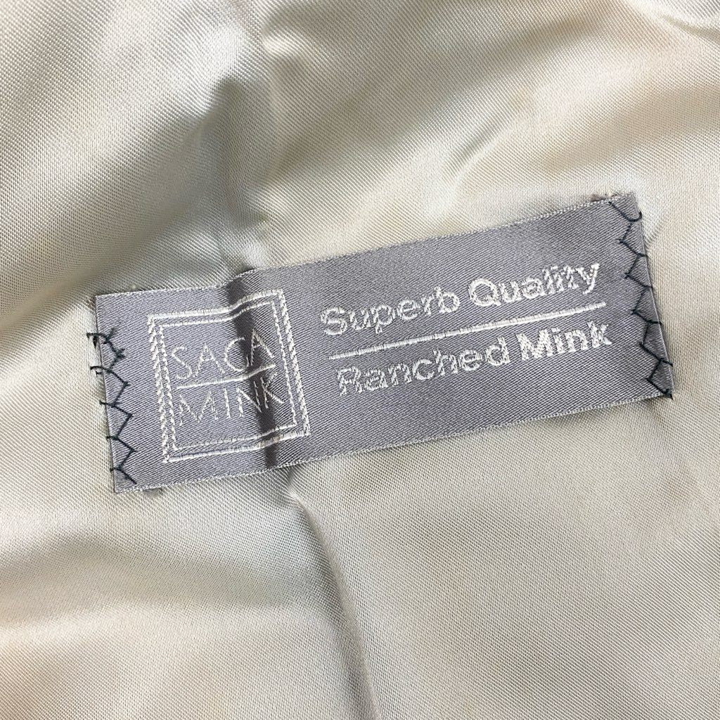 71L15 SAGA MINK サガミンク 銀サガ レアデザイン サファイアミンク ロングコート サイズF シルバーグレー 最高級本毛皮 MINK FUR ポケット有t18r