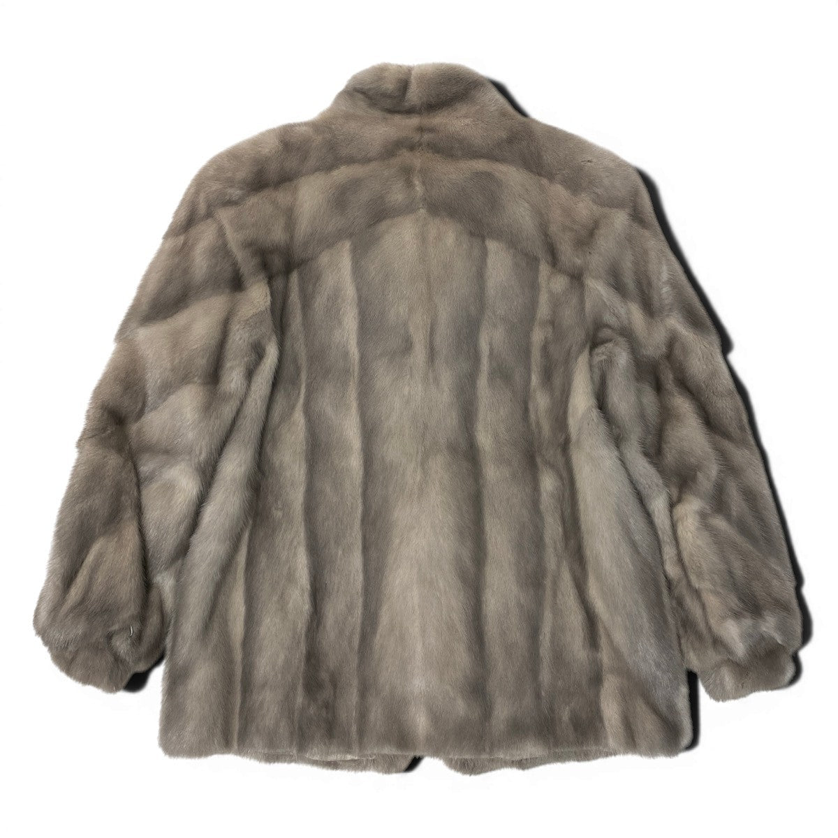 68g14 SAGA MINK サガミンク 飾り付 袖段 サファイアミンク ファーコート サイズ11 グレー 最高級本毛皮 Mink Fur Coatt18r