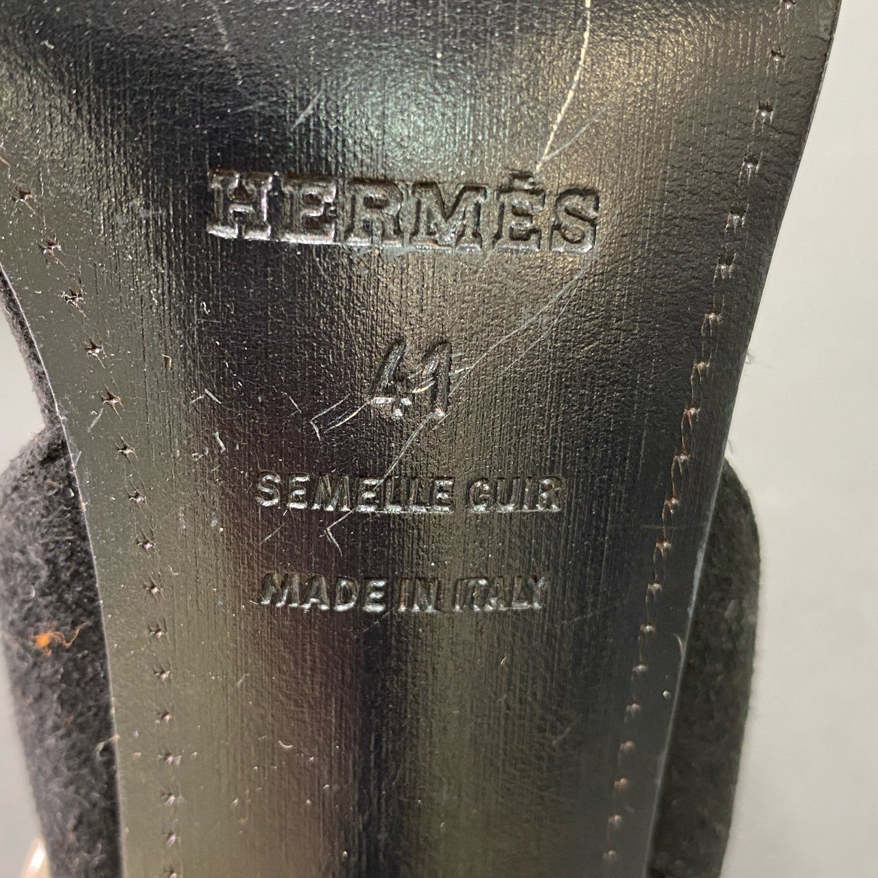 1k12 HERMES エルメス ジョイ ラインストーン装飾 ヒールサンダル ストラップサンダル サイズ41 ブラック スウェード パンプス レディース 女性用