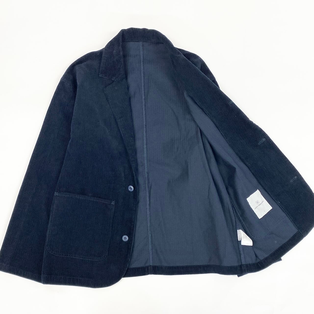 59d28 uniform experiment ユニフォームエクスペリメント CORDUROY WORK JACKET コーデュロイワークジャケット テーラードジャケット UE-232001 サイズ2 ネイビー コットン100％u02t