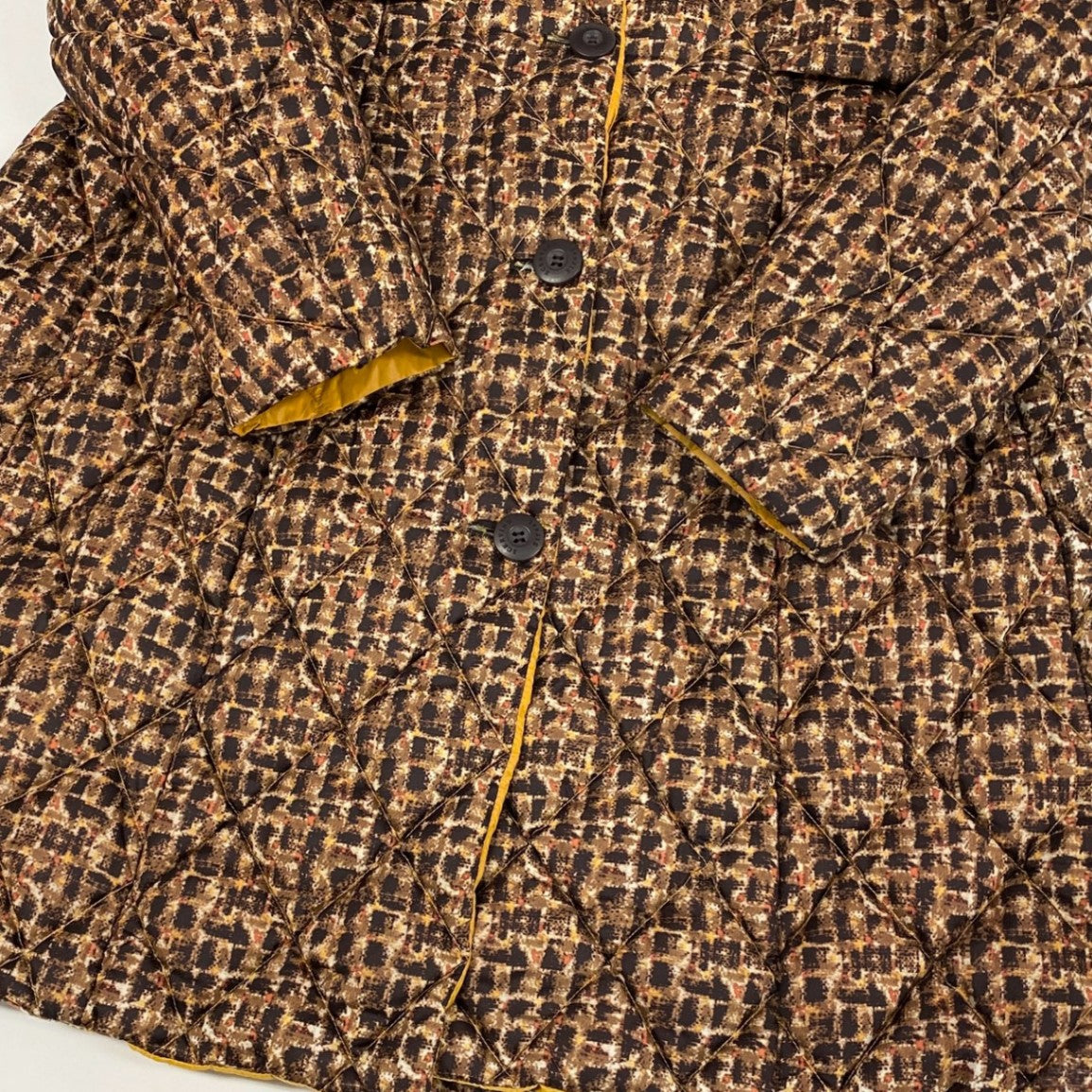 27L15 ERMANNO SCERVINO エルマンノシェルビーノ 中綿コート ロングコート アウター 総柄 44 マルチカラー レディースk02i