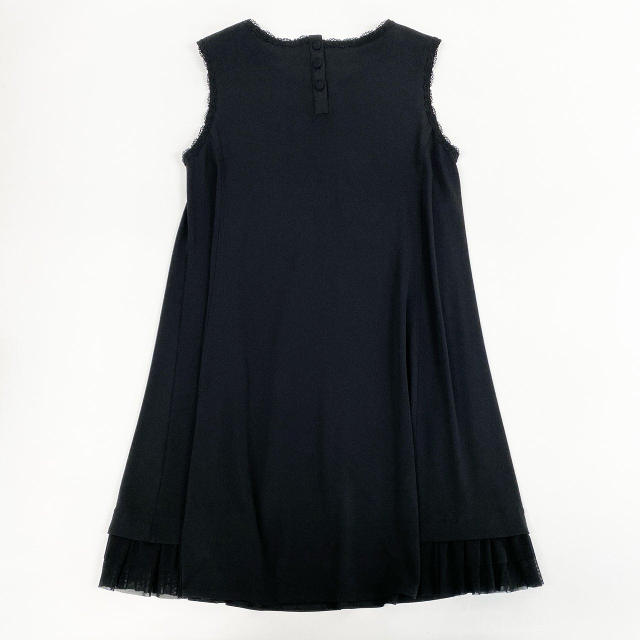 41k26 《美品》 TOKUKO 1er VOL トクコプルミエヴォル ノースリーブワンピース ロープ刺繍 スパンコール レース装飾 裾チュール レディース 女性用 9 ブラックu02t