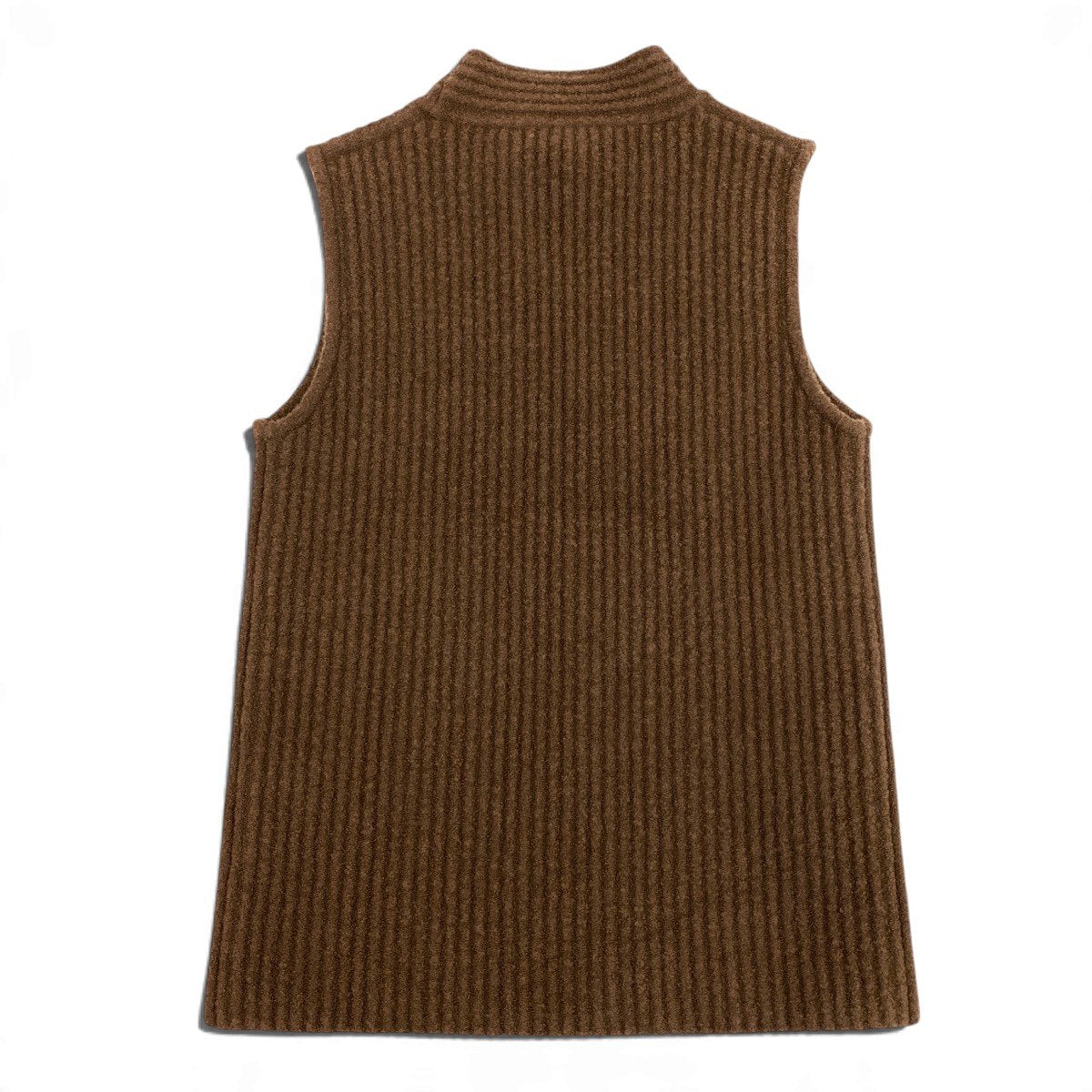 Ej9 【未使用タグ付】 HERMES エルメス カシミヤブレンド リブニット ベスト 3H2643DJ サイズ36 ブラウン レディースu02t