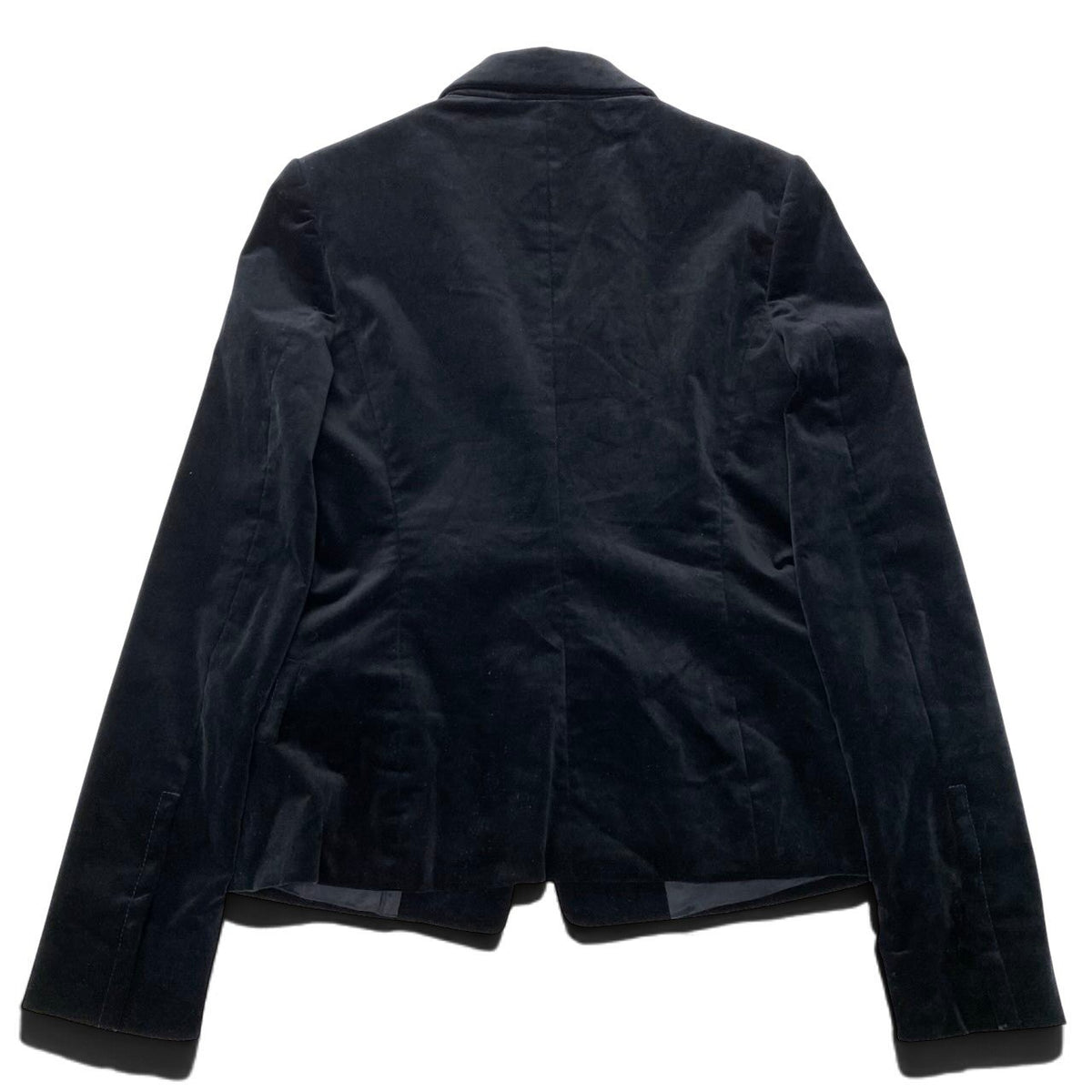 11i28 GUCCI グッチ 2004年 トムフォード期 テーラードジャケット ベロア イタリア製 42サイズ ブラック レディース 女性用u02t