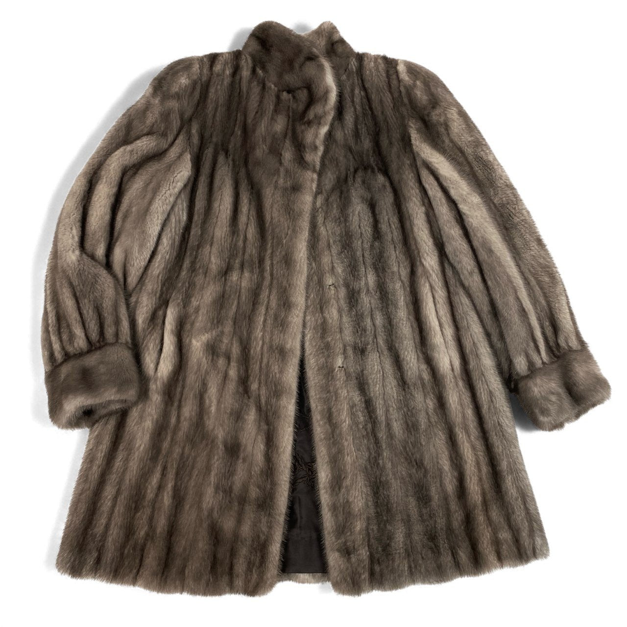 50k29 THE AMERICAN FUR AWARDS AMERICAN ULTRA アメリカンウルトラ 5つ星 ブルーアイリスミンク ミンクコート セミロングコート 毛皮コート F ブラウン系 ミンクファー レディースu02t