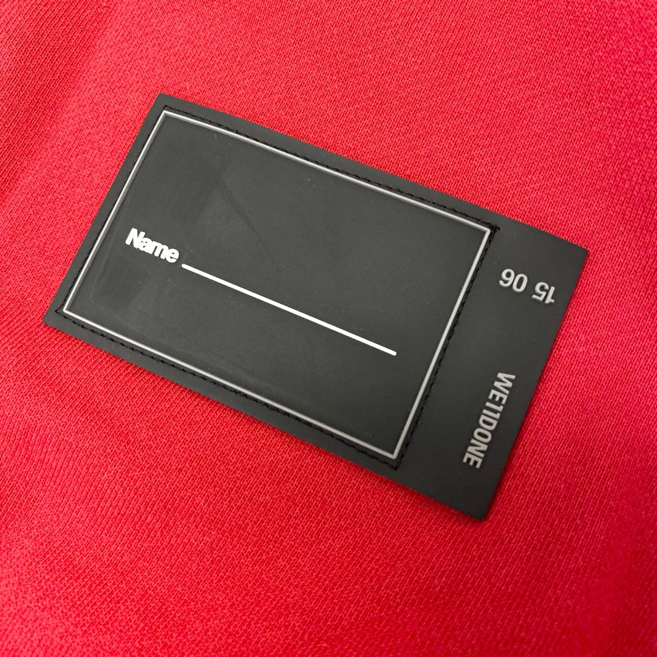 73j28 WE11DONE ウェルダン 21AW RED WD EMBROIDERED LOGO HODDIE スウェットパーカー プルオーバー 裏起毛 WD-TP3-20-707-U-RD S レッドo07t