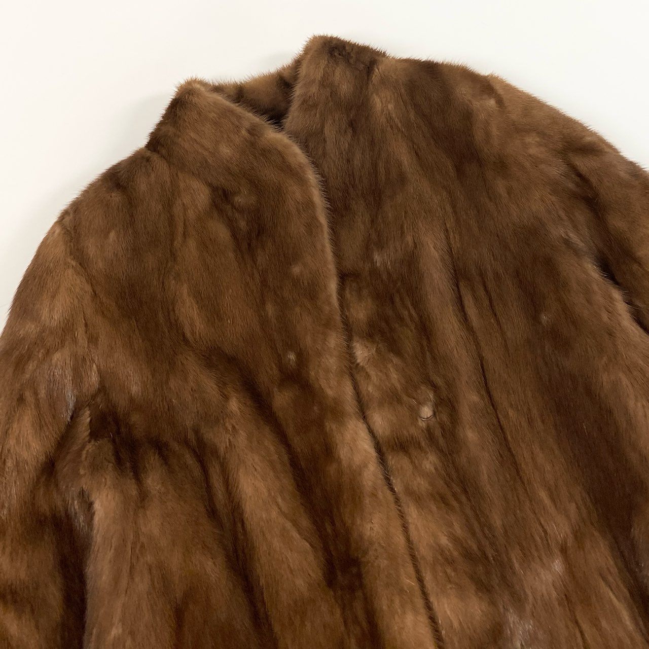 72a27 パステルミンク ファーコート サイズ11 茶系 本毛皮 Pastel Mink Fur Capet18r
