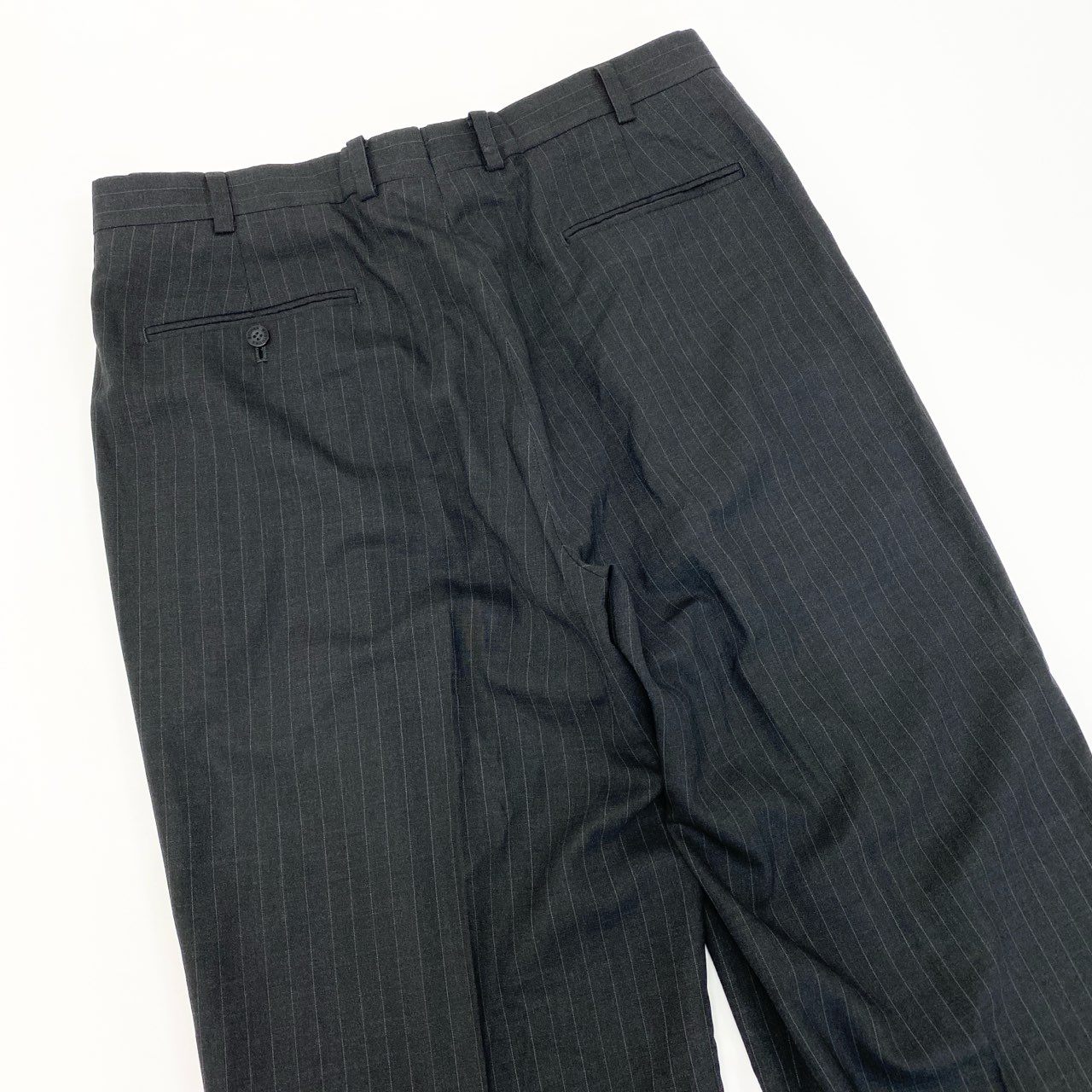 3k28 Brooks Brothers ブルックスブラザーズ セットアップスーツ シングル 3B ストライプ柄 背抜き ウール混 メンズ 紳士服 ビジネス 40REG ブラックu02t