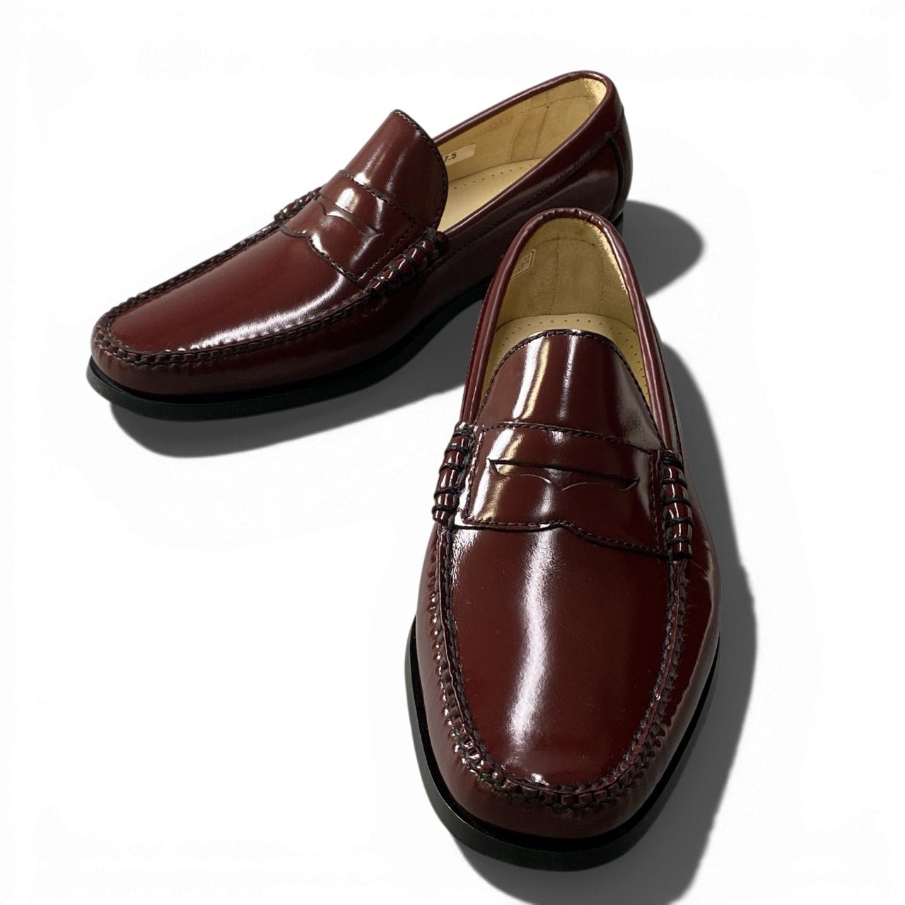 2a23 【美品】 REGAL リーガル コインローファー レザーシューズ  革靴 メンズ 紳士靴 Y740 7 1/2 WINE  バーガンディーu02t