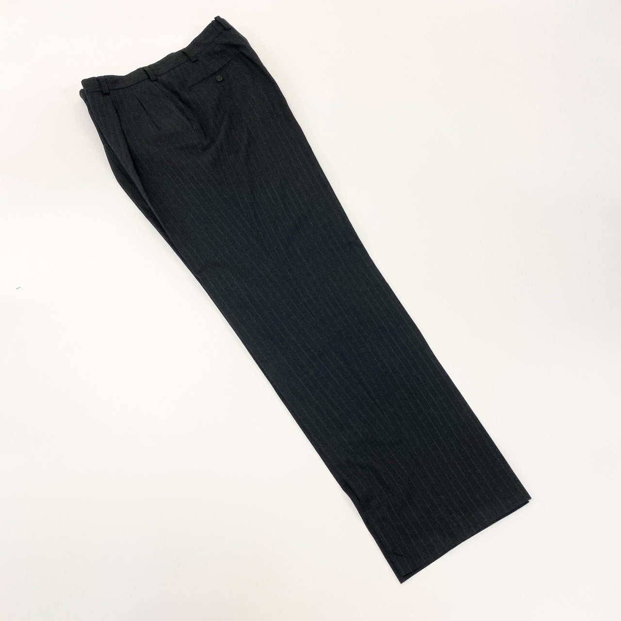 3k28 Brooks Brothers ブルックスブラザーズ セットアップスーツ シングル 3B ストライプ柄 背抜き ウール混 メンズ 紳士服 ビジネス 40REG ブラックu02t