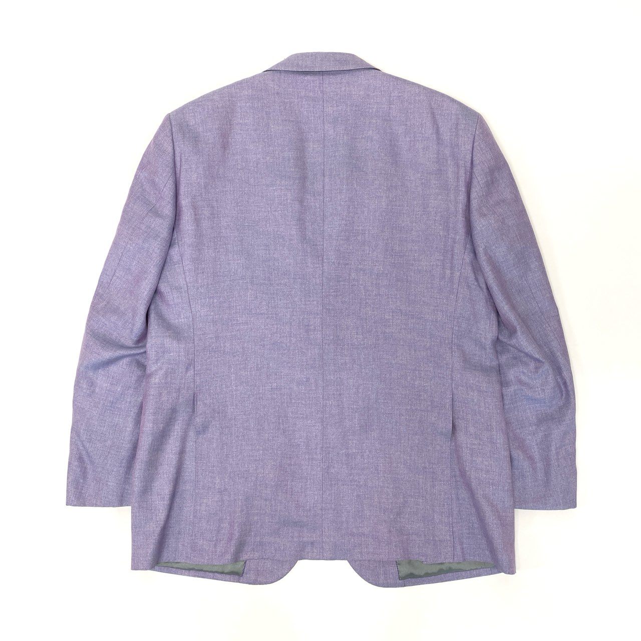 67L1 《美品》 mila schon ミラショーン テーラードジャケット シルクジャケット 背抜き シングル 2B メンズ 紳士服 48 パープル 絹100％u02t