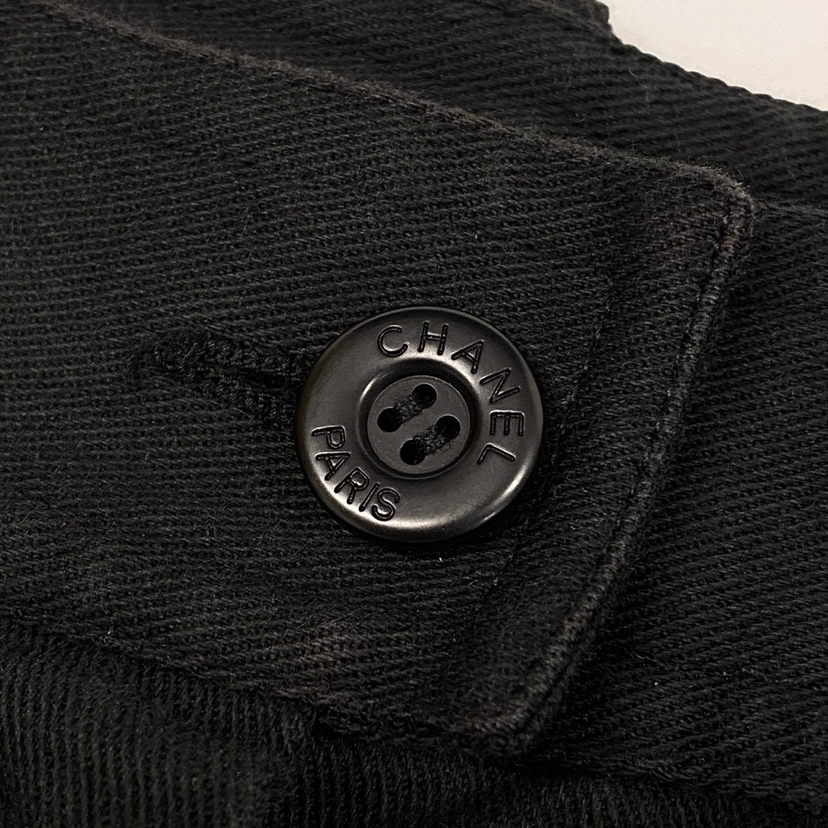 Cg19 CHANEL シャネル 90's ココマーク刺繍 ブラックデニムパンツ サイズ36 レディースk02i