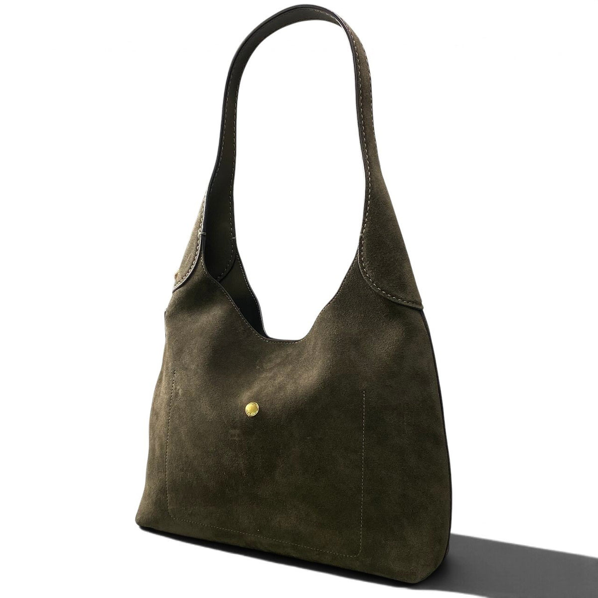 j19 COACH コーチ ブルックリン ホーボー ワンショルダーバッグ Brooklyn Hobo Leather Shoulder Bag CW637 カーキ レザーt18r