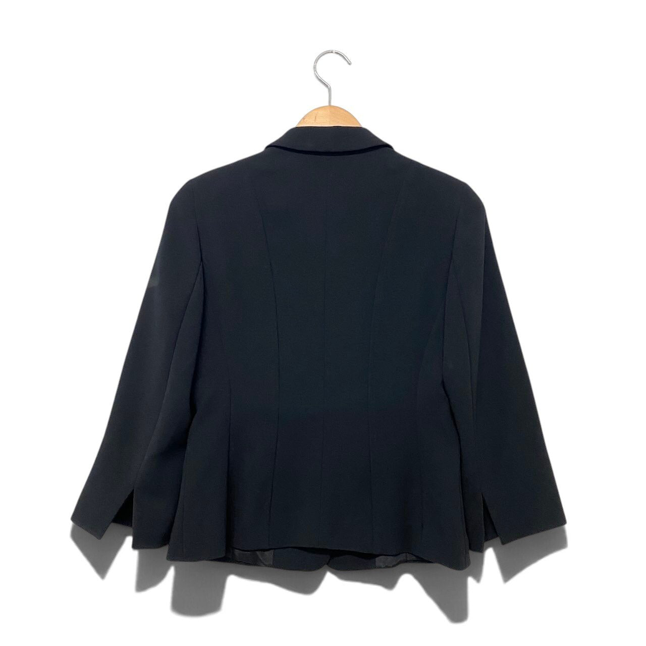 88i1 【美品】 MaxMara STUDIO マックスマーラ ステュディオ テーラードジャケット フォーマル サイズ46 ブラック レディース 女性用o07t