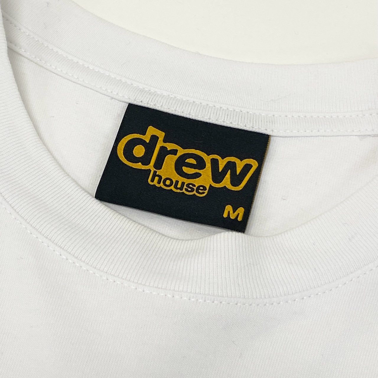 53e23 drew house ドリューハウス  joystick t-shirt プリントTシャツ カットソー クルーネック Mサイズ ホワイト コットン