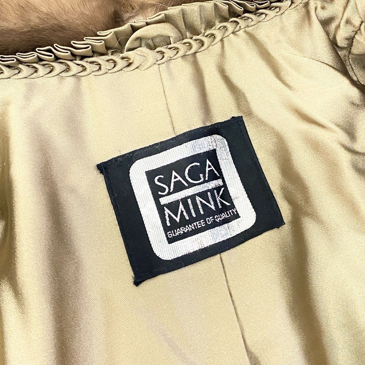 78a24 SAGA MINK サガミンク 銀サガ パステルミンク ロングコート サイズ11 茶系 最高級本毛皮 Mink Fur Coatt18r