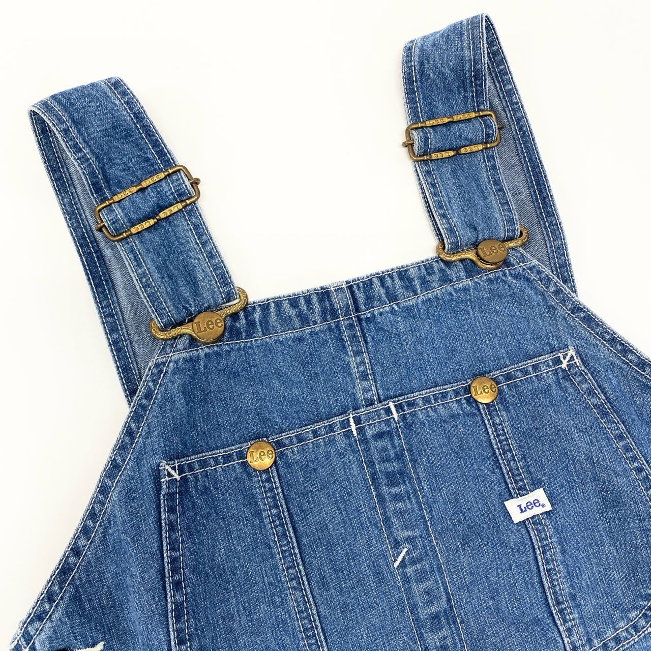 58c5【美品】AMERI×Lee アメリ リー オーバーオールセットアップ ノースリーブトップス デニムパンツ LB9354 24サイズ ブルー コットン100％ レディース 女性用u02t