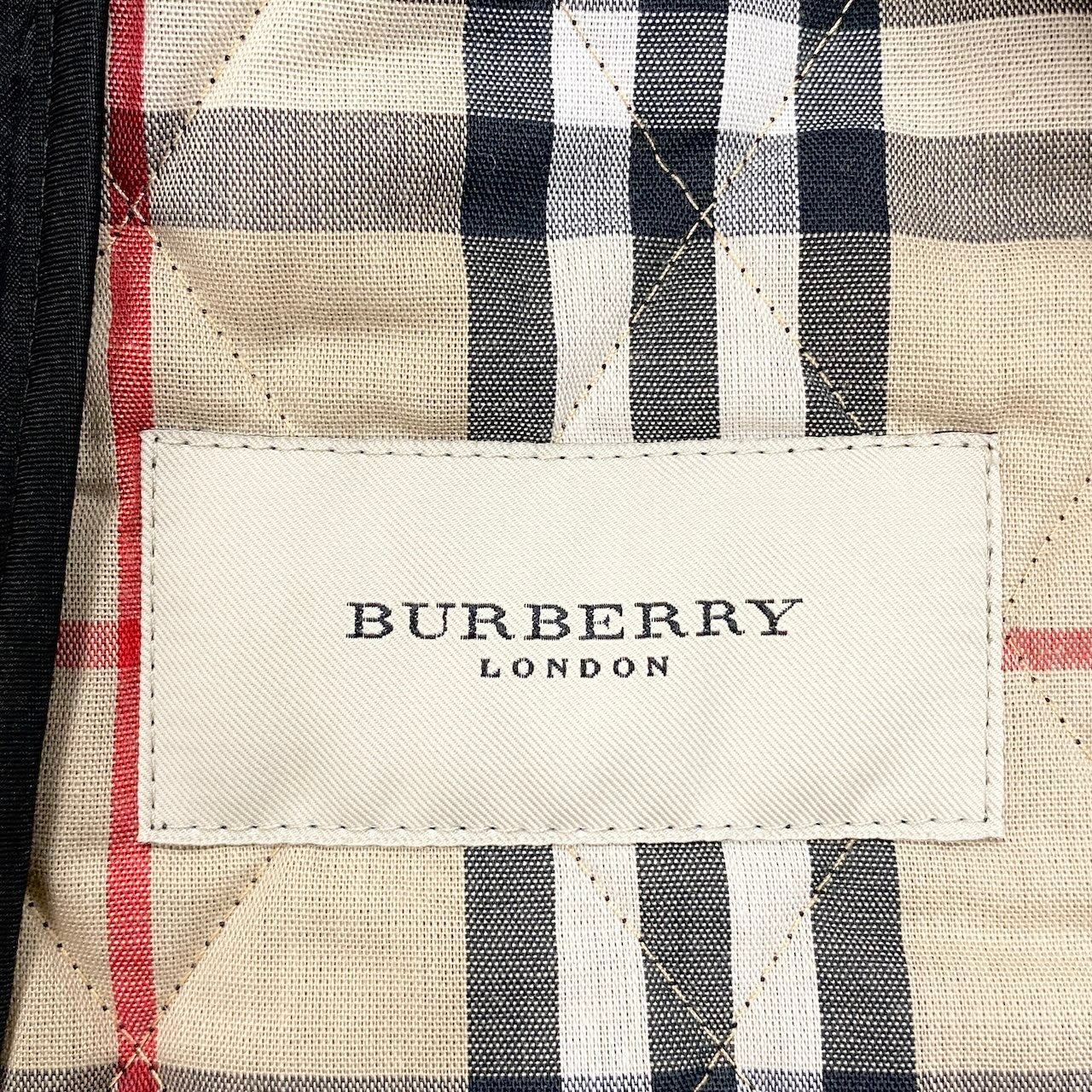 71e18 BURBERRY LONDON バーバリー ノバチェック ダブルジップ キルティングジャケット Mサイズ相当 ブラック ルーマニア製t18r