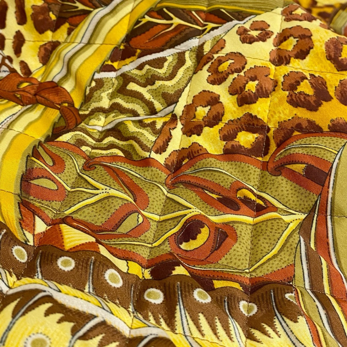 1L27 Vintage Salvatore Ferragamo ヴィンテージ サルヴァトーレ フェラガモ Allover Pattern Quilted  キルティング Jacket Size L レディース 女性用k02i