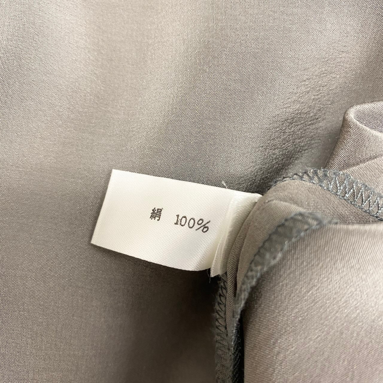 11c29 Chloe クロエ ボウタイ シルクブラウス ダブルブレスト シャツジャケット ロングスリーブ レディース 女性服 サイズ40 グレー 絹100％u02t