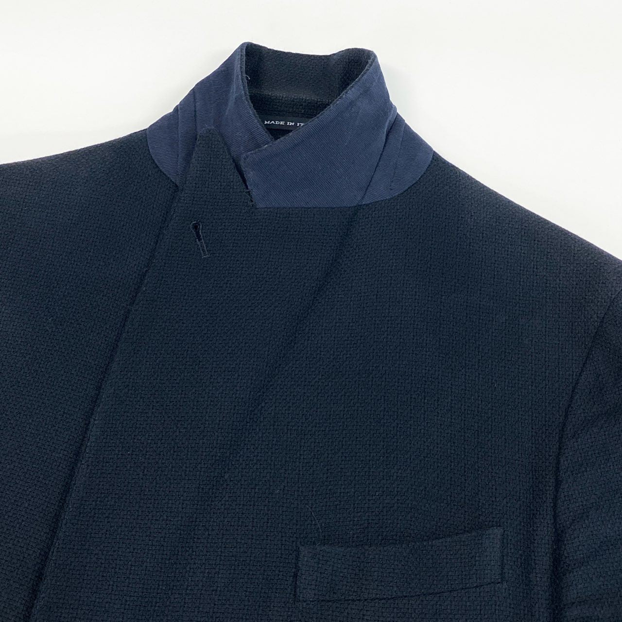 56d13 TAGLIATORE タリアトーレ テーラードジャケット アンコンジャケット ダブルブレスト 48/7R ネイビー コットン100％ メンズ 紳士服o07t
